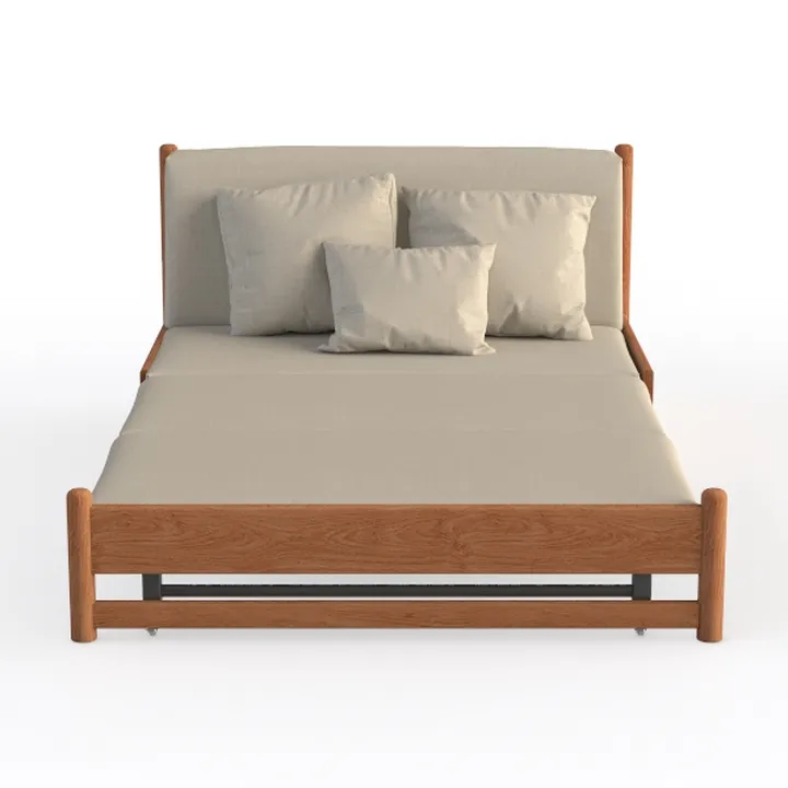 Tennozu Linen Fabric Loveseat Sofa, Convertible Fu