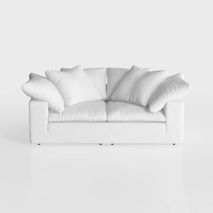 BOWERY HILL T-Cushion Fabric Slipcovered Sofa in