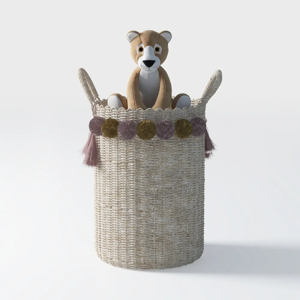 9" Textured Vase with Linear Stripe, Rustic