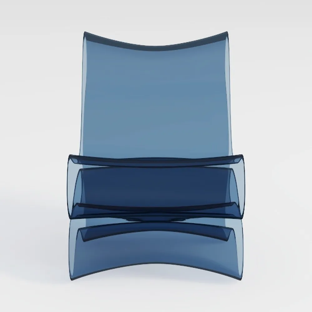 Iplex Design Drappeggi d'Autore Poltrona, Plexiglass/PMMA, fumé/Trasparente