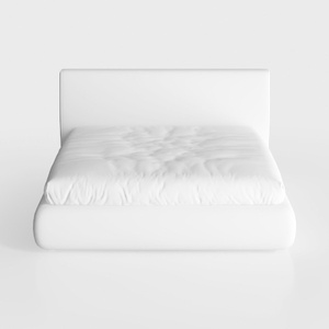 Queen Bed Frame, Boucle Upholstered Platform Bed