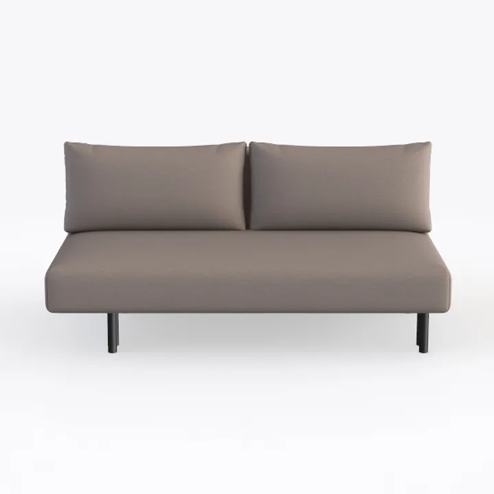 Armen Living Serenity 79" Fossil Gray Velvet Sofa 