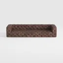 Chesterfield Tufted Brown Leather Sofa 3D Model Front View