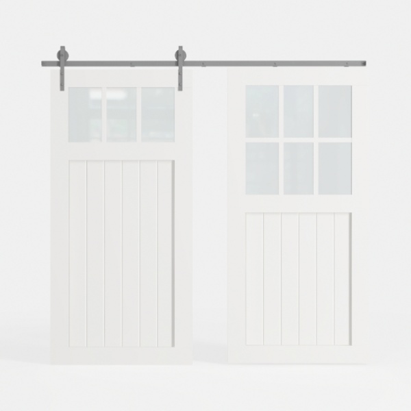 Bifold Barn Door 40&quot; x 84&quot;, MDF Bi-Fold Sliding