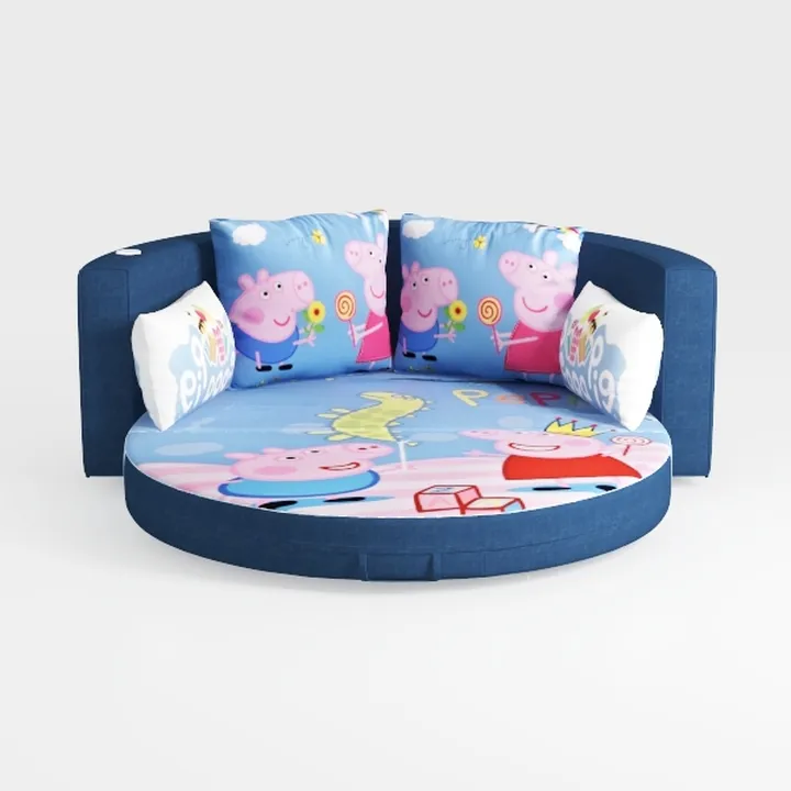 HORGAEO Oval Folding Futon Sofa Bed,Fold Out Sleep