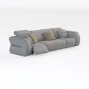 Meridian Furniture 187White-S119 Comfy Right 45 Degree View