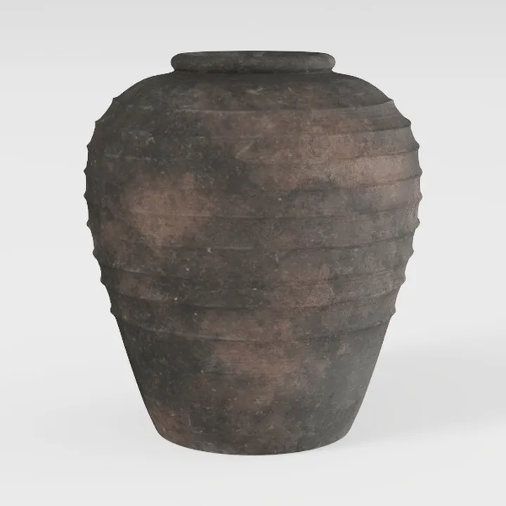 Rustic Ceramic Vase 11 Inch Farmhouse Pottery