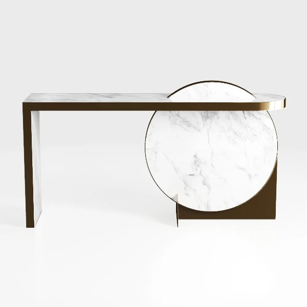 ZNGEPHAP Tavolino da caffè da Parete Nordico Moderno Piccolo Tavolo da Pranzo Rotondo in Marmo per Arredamento da bistrot e Pub (Diametro Bianco 35 cm)