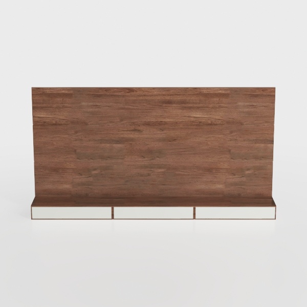 67" Walnut Fluted Sideboard Buffet Cabinet with