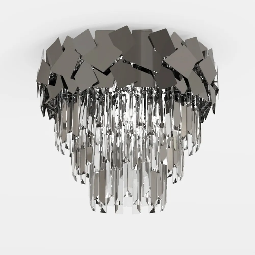Chrome Crystal Chandelier 20" Modern Chandelier 3 