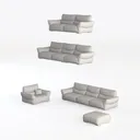 Vesgantti 74" Loveseat Sofa for Living Room Left 45 Degree View