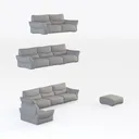 Vesgantti 74" Loveseat Sofa for Living Room Right 45 Degree View