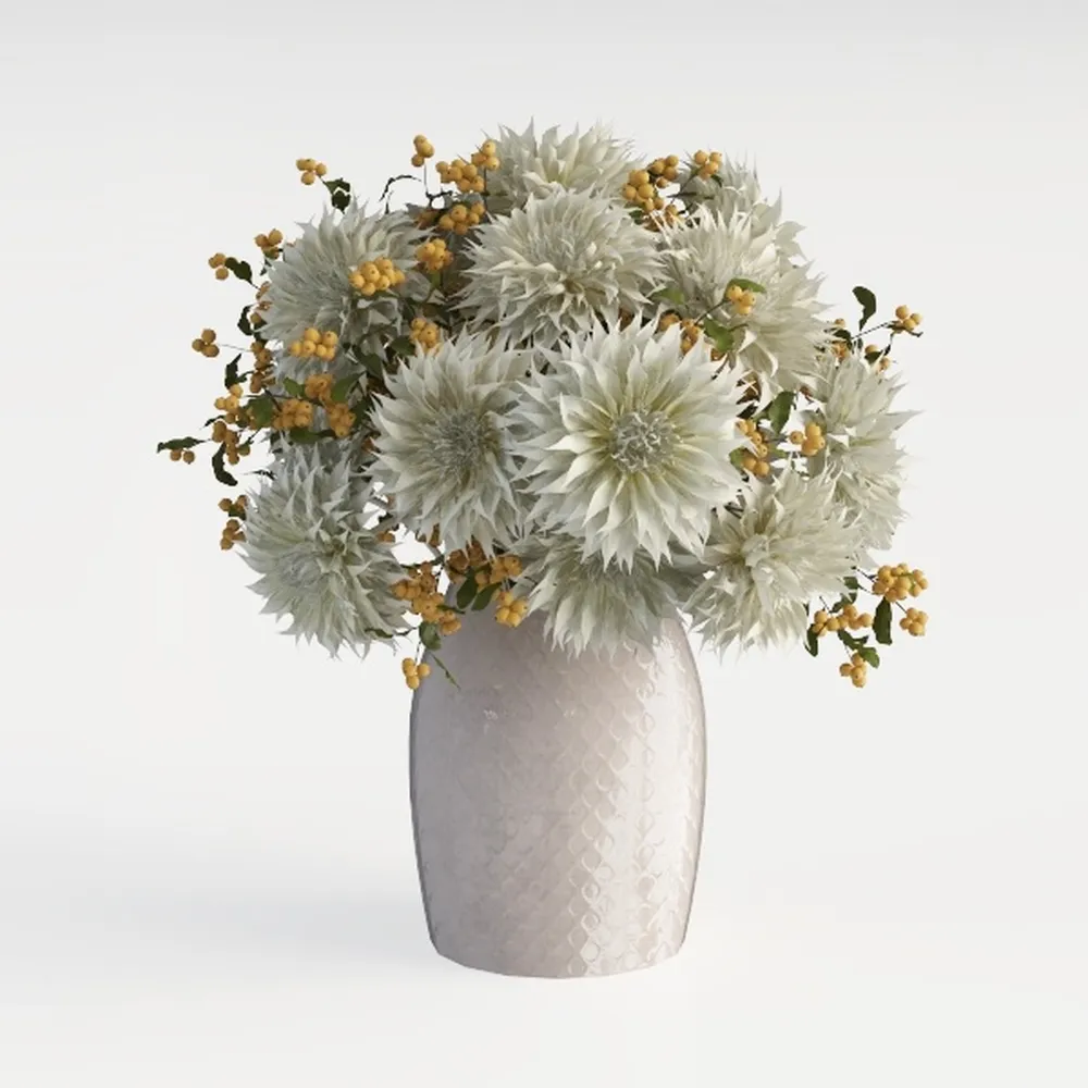 Mitt&Ditt Ceramic Flower Vase, 5.3 inch Off-White