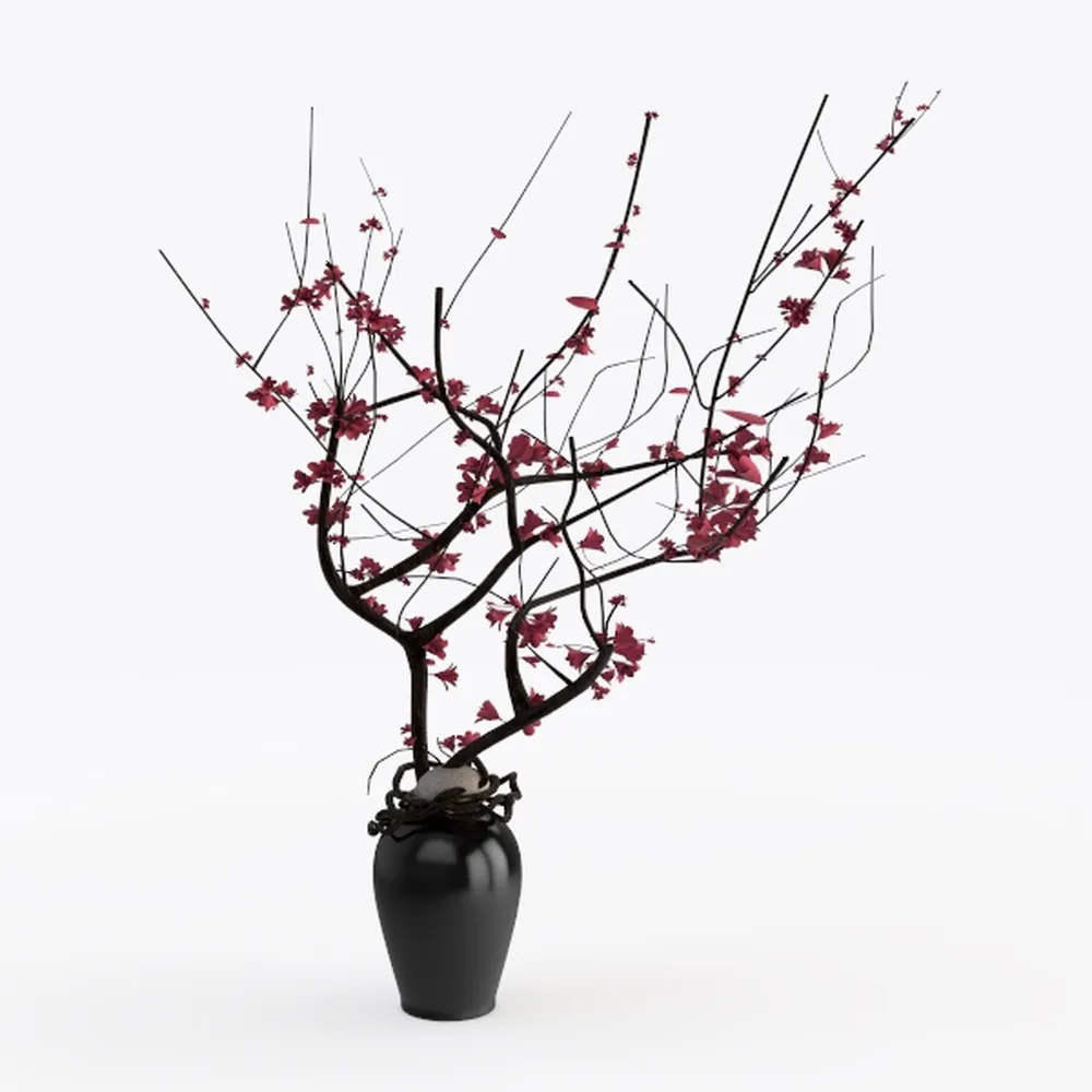 Large Rustic Vase for Flowers,10'' Black Farmhouse