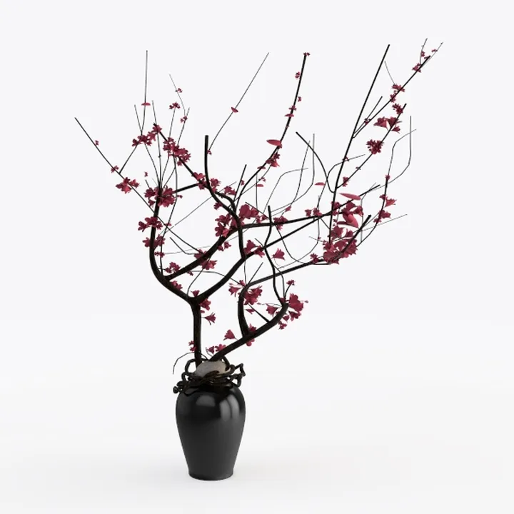 Large Rustic Vase for Flowers,10'' Black Farmhouse