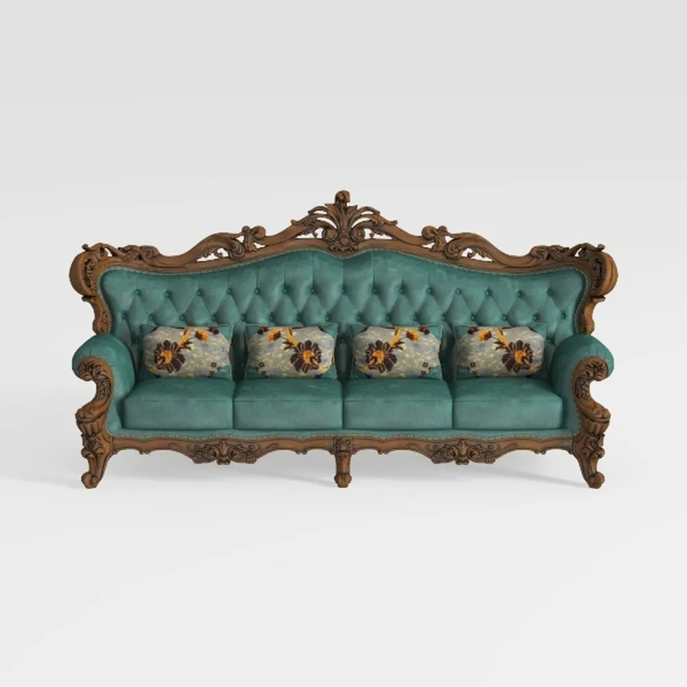 European Classical Solid Wood Combination Sofa