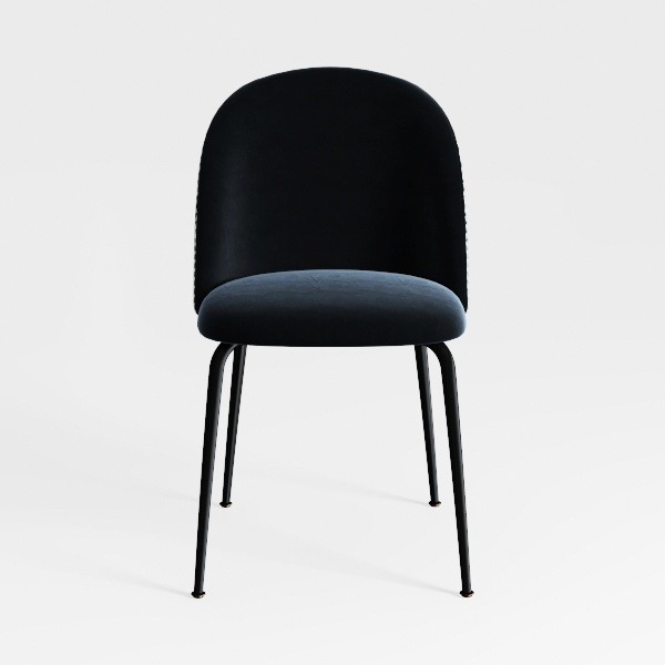 Set of 4 Upholstered Boucle Fabric Dining Chairs