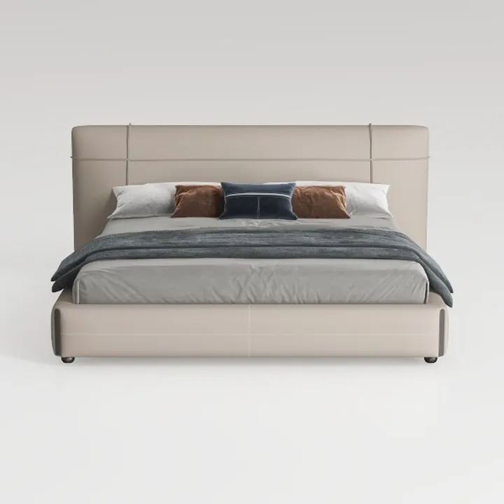 Pemberly Row Traditional Fabric King Bed in Cozy S