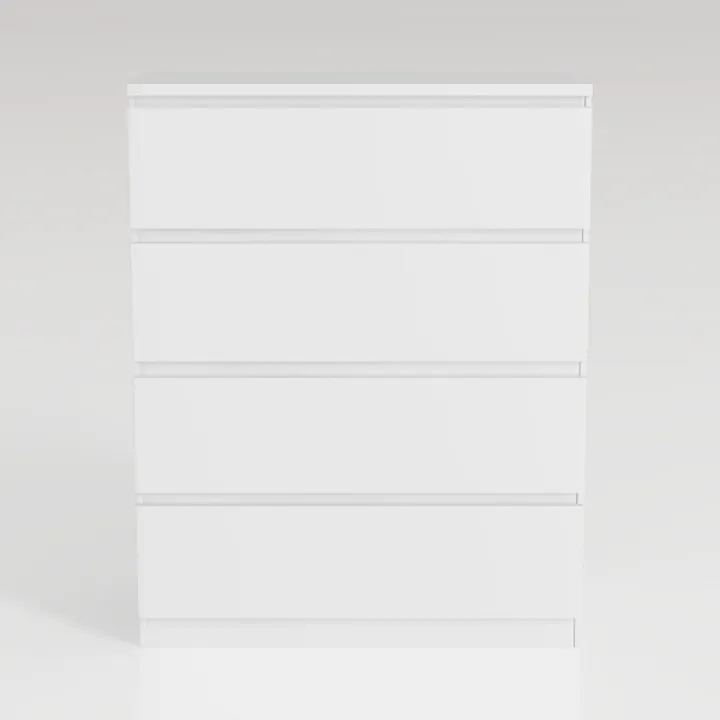 HOSTACK White Dresser, 4 Drawers Dresser, Modern