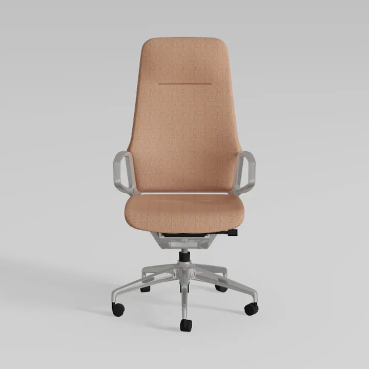 Modern Fabric Metal High Back Office Chair 3D Model