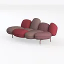 Fairwind 116 in. Armless 5-Piece Chenille L-Shaped Left 45 Degree View