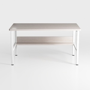 Minimalist Solid Wood Metal Frame Storage Desk 3D Model