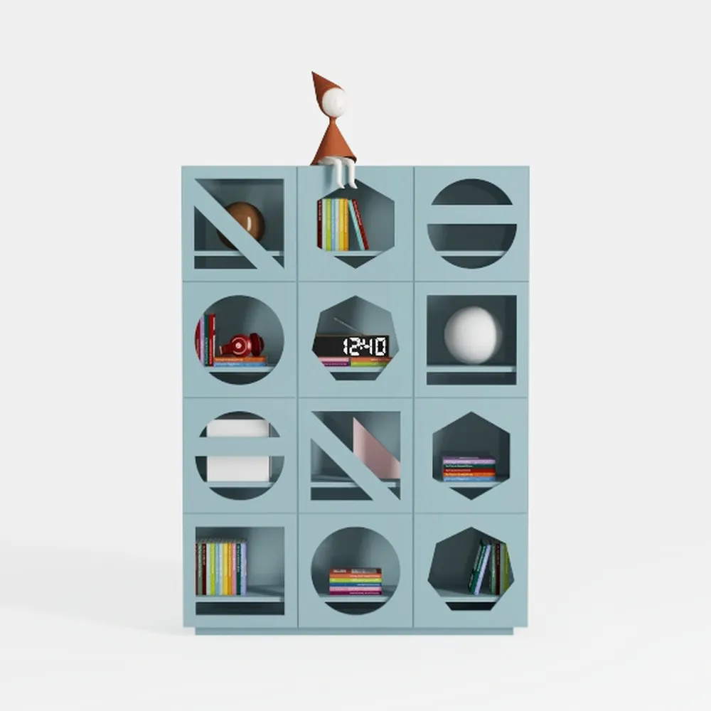 47" Display Storage Cabinet with LED Light,Pantry