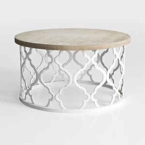 Farmhouse Coffee Table, French Country Round