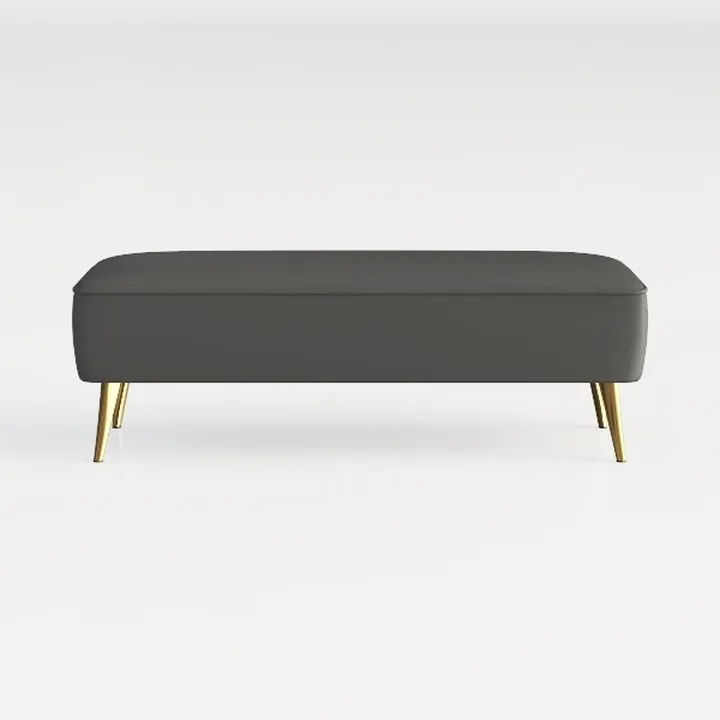 Chaise Longue Dark Gray Velvet Home Chaises