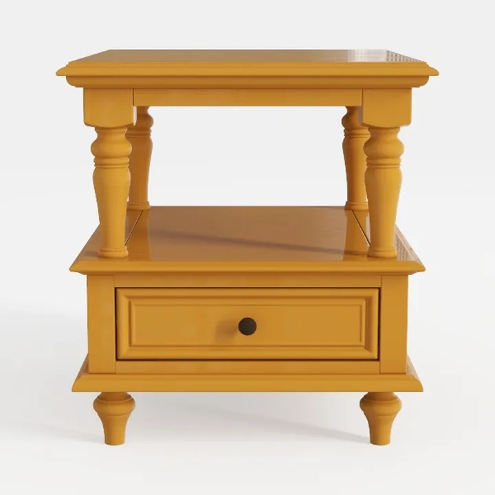 Farmhouse Nightstand with Charging Station