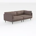 Armen Living Serenity 79" Mauve Velvet Sofa with Right 45 Degree View