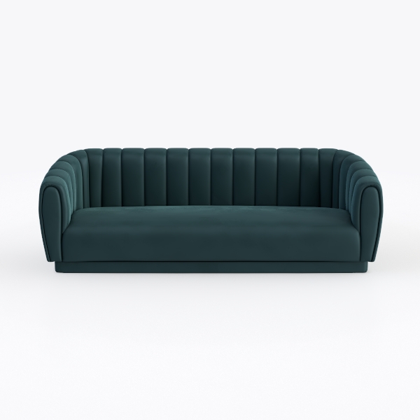 81&quot; Velvet Couch, Mid Century Modern Couch