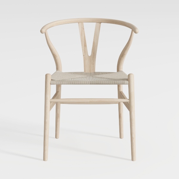 Wishbone Y Back Wooden Dining Chair with Woven