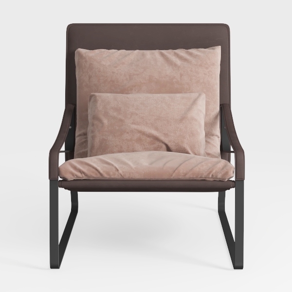 Mid Century Modern Accent Chair with Arms, Grey Of