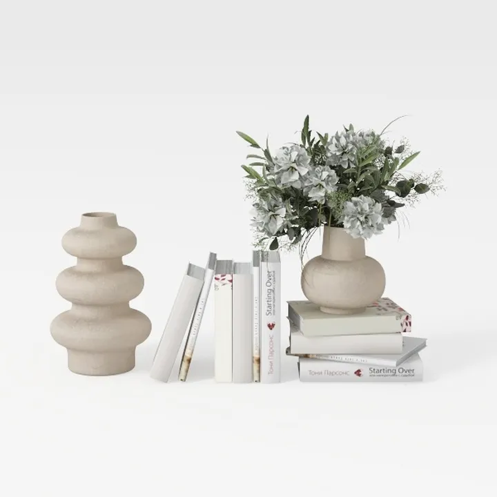 Steviieden Ceramic Vases Set 2-Warm Beige
