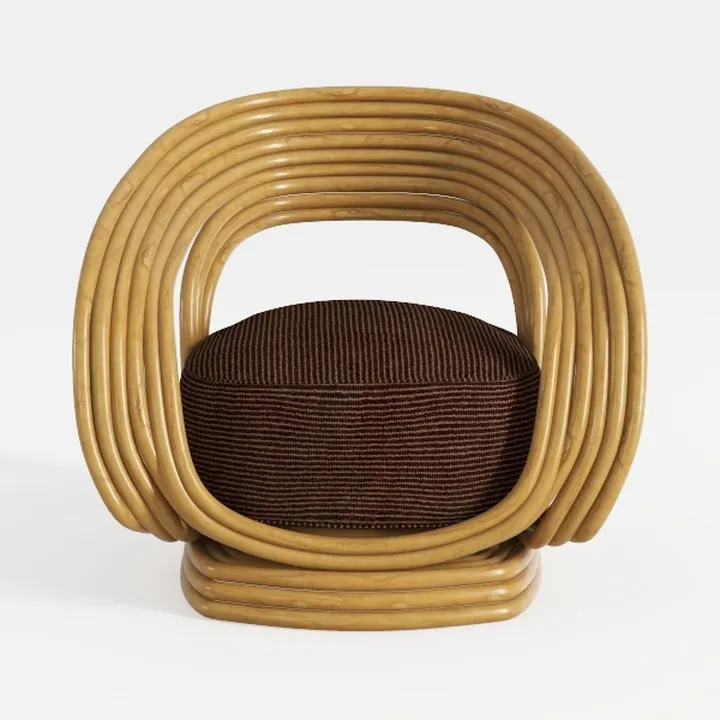 Prisca Light Honey Rattan Accent Side Chair