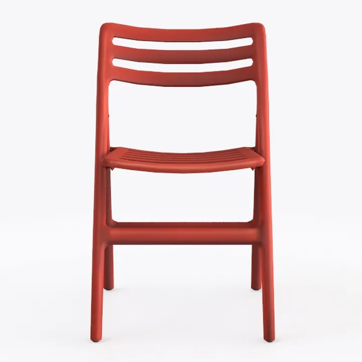 Red Plastic Lightweight Industrial Office Desk Cha