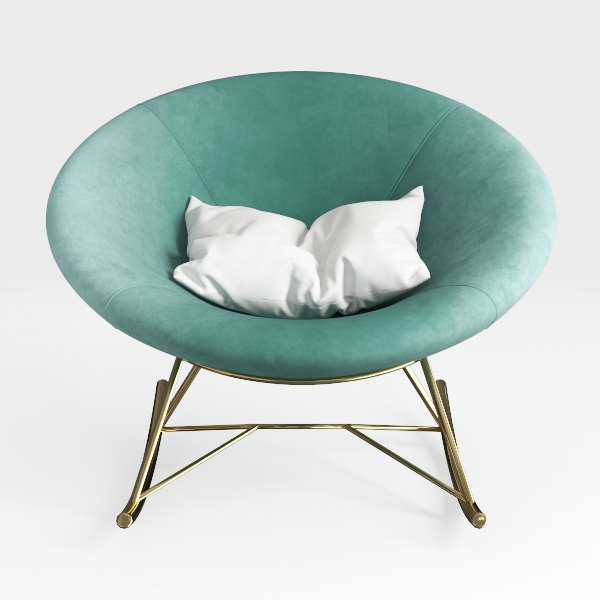 Giantex Modern Velvet Accent Chair, Comfy Cute