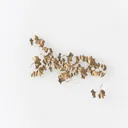 Luxury Brass Ginkgo Leaf Wall Art Decor 3D Model Left 45 Degree View