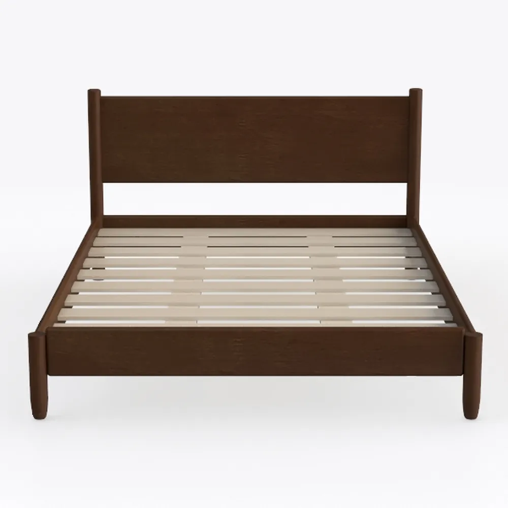 Mid-Century Panel Bed - Full Size - Castanho Finis