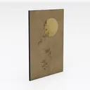 Vintage Bamboo Moon Wall Art Print Decor 3D Model Right 45 Degree View