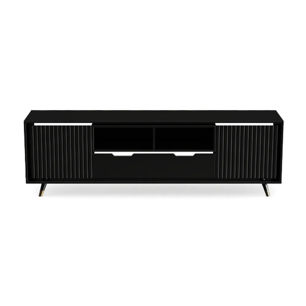 Plank+Beam Mid-Century Modern Wood TV Stand, Solid