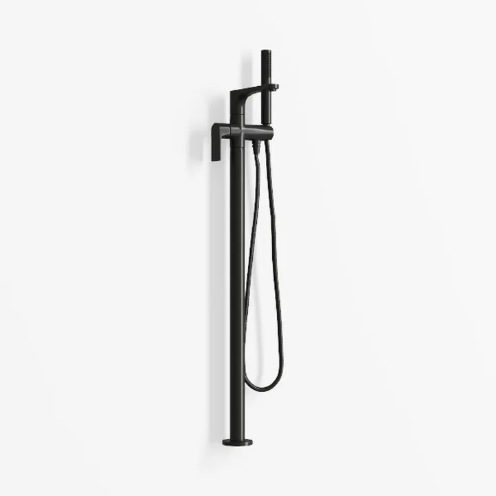 Minimalist Black Metal Wall Mounted Handheld Shower Faucet 3D Model