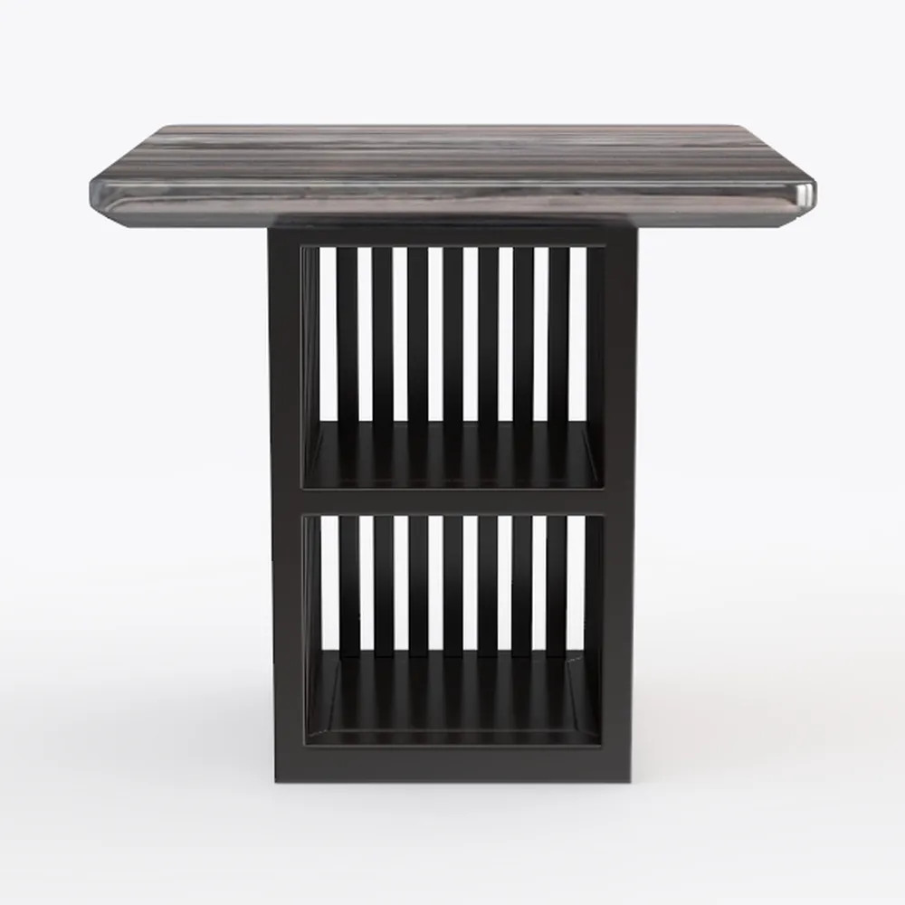 Yaheetech Outdoor Side Table with Umbrella Hole,