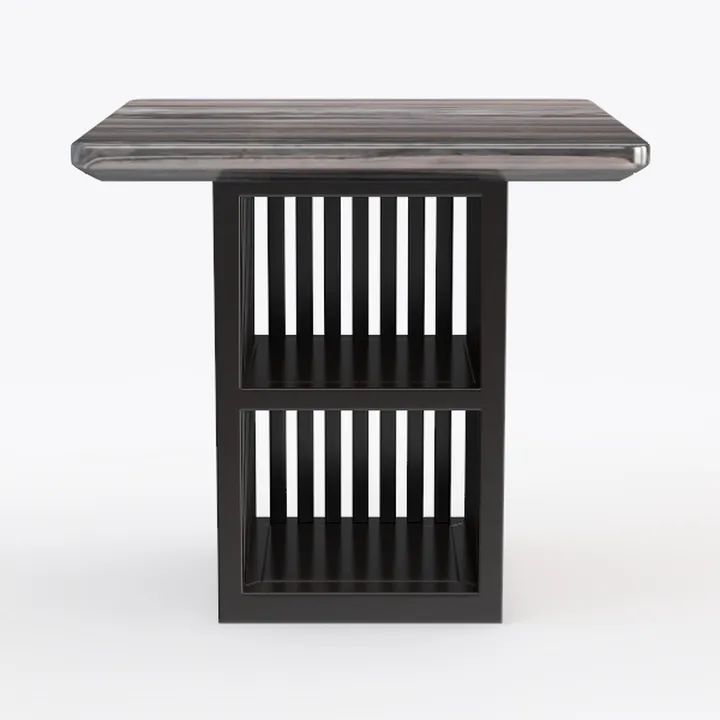 Yaheetech Outdoor Side Table with Umbrella Hole,