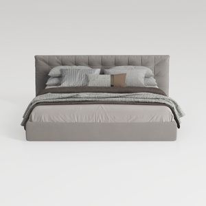 Pemberly Row Traditional Fabric King Bed in Cozy S