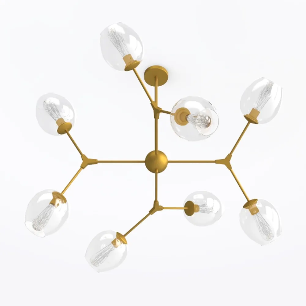 BesLowe 8-Light Modern Sputnik Chandelier, Mid