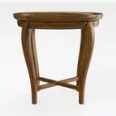 AILVJU Wood Side Table Right 45 Degree View