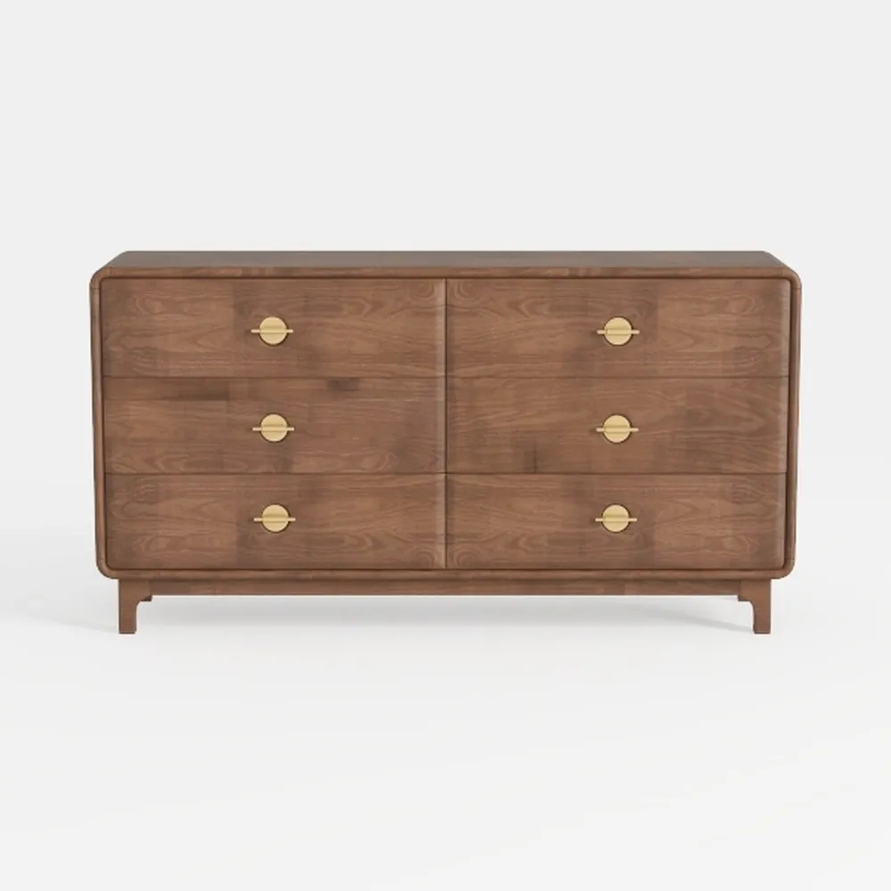 JOZZBY Dresser for Bedroom with 6 Drawers Mid