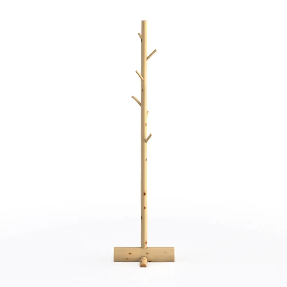 VASAGLE Solid Wood Coat Rack, Free Standing Hall